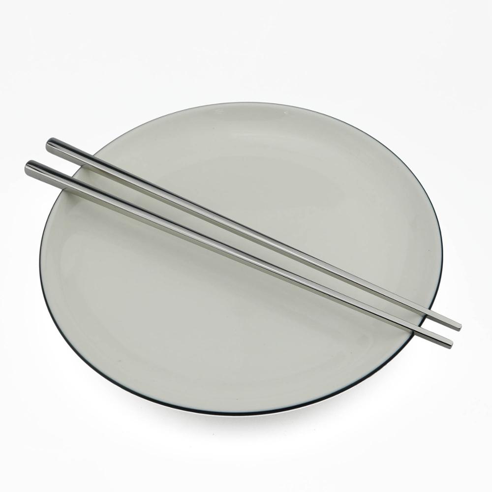 Znovupoužitelné čtvercové hůlky 23,5 cm 304 Nerezová ocel Japonské zlato Růžové zlato Sushi Hashi Opakovaně použitelné barevné hůlky 1 pár