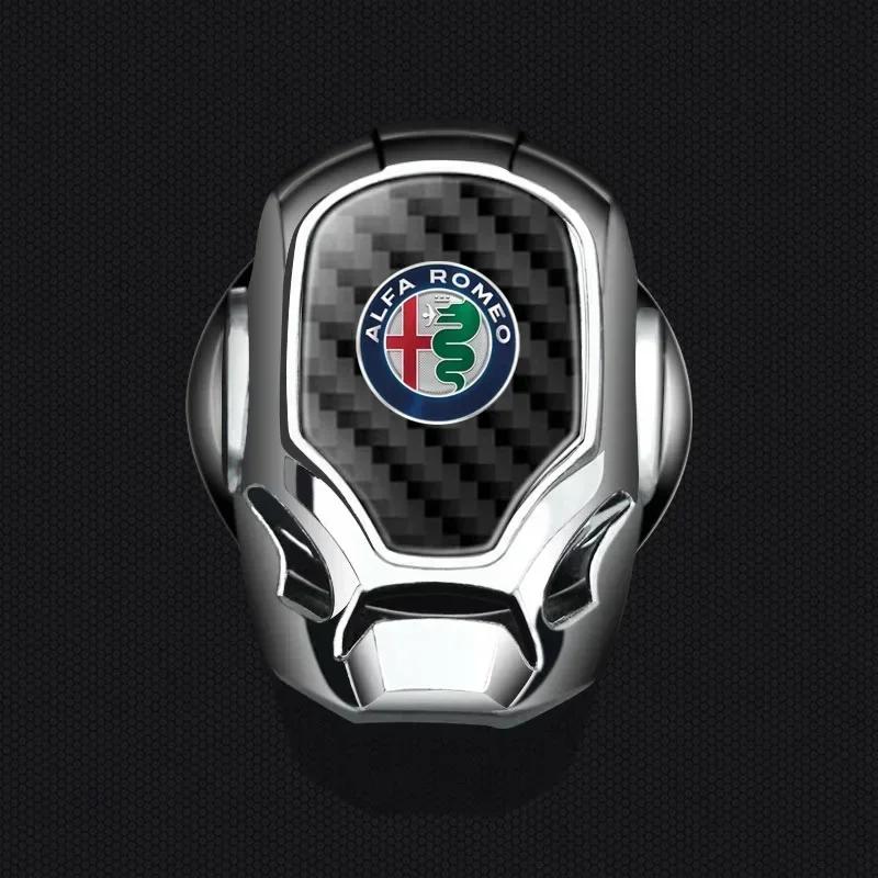 Car Stickers For Alfa Romeo Car Switches Button Engine Start Stop Metal Protective Ring Cover For Alfa Romeo Giulia Stelvio Juni
