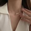 2025 Neue Mode Vier Perlen Choker Halsketten Mädchen Sommer Luxus Barockperlen Anhänger Schlüsselbein Kette Für Frauen Schmuck Geschenke
