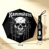Skull Crossbones 8 Ribs 3Fold Black Glue Uv Protection Umbrella Sun Protection Rainproof Compact Folding Umbrella For Travel Daily Use C923820