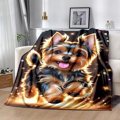 1pc Yorkshire Terrier Dog Blanket Soft & Cozy Throw for Home Decor, Couch Cover, Outdoor Use .W099