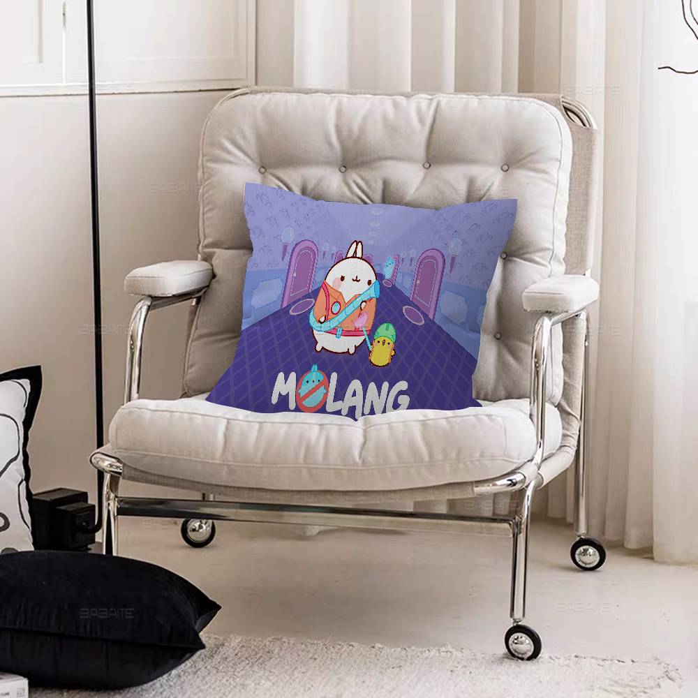 Cute Rabbit Mmolang Pillow Cushion Cover Pillowcase Living Room Sofa Home Decor Customized