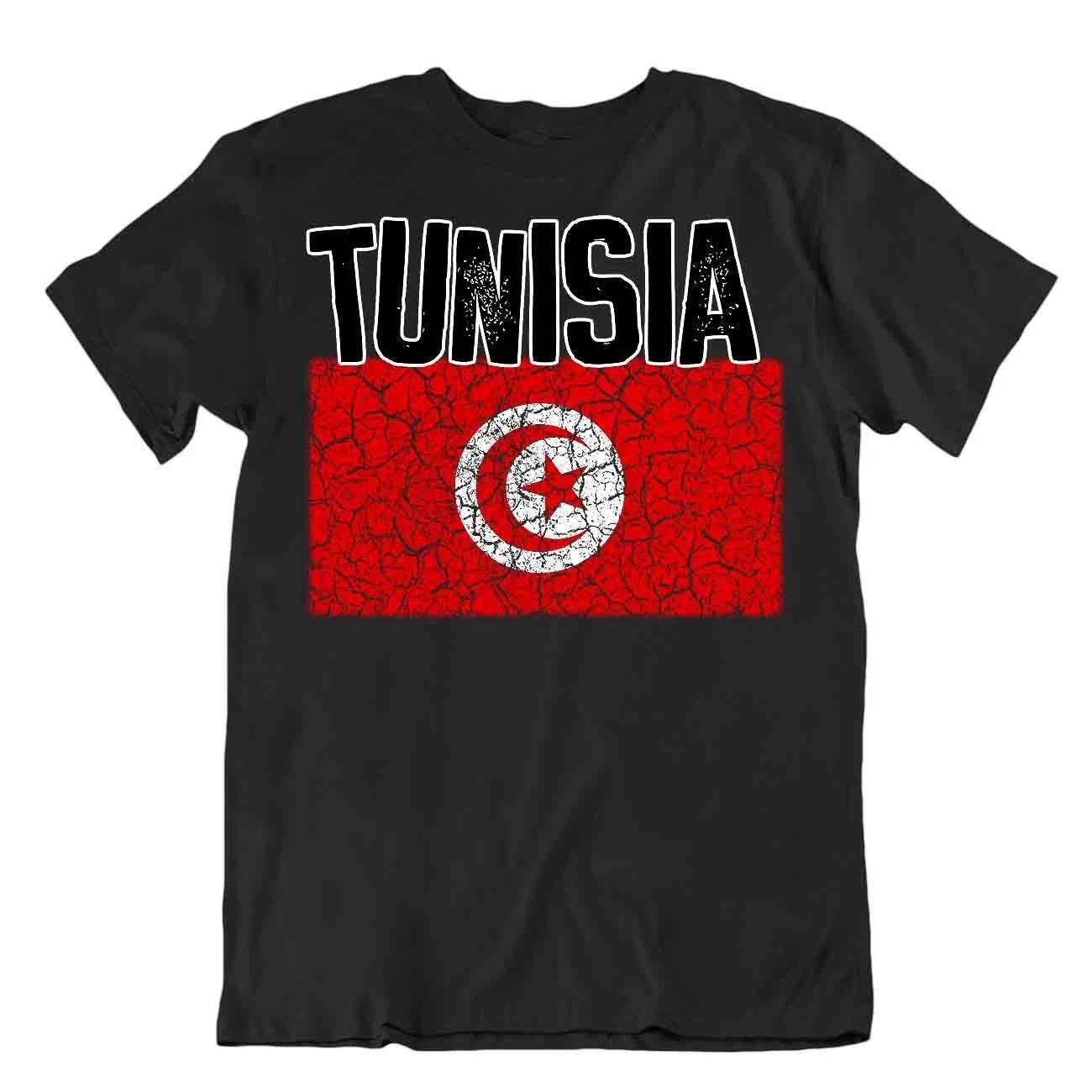 Flag T-Shirt Tunisia Fashion Country Souvenir Gift Tee Pride logo 2XL