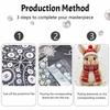 Frameless Pearl Painting Kit Festive Rabbit Aesthetic Wall Art DIY Sparkling Bead Canvas Room Decor Creative Craft Gift Idea