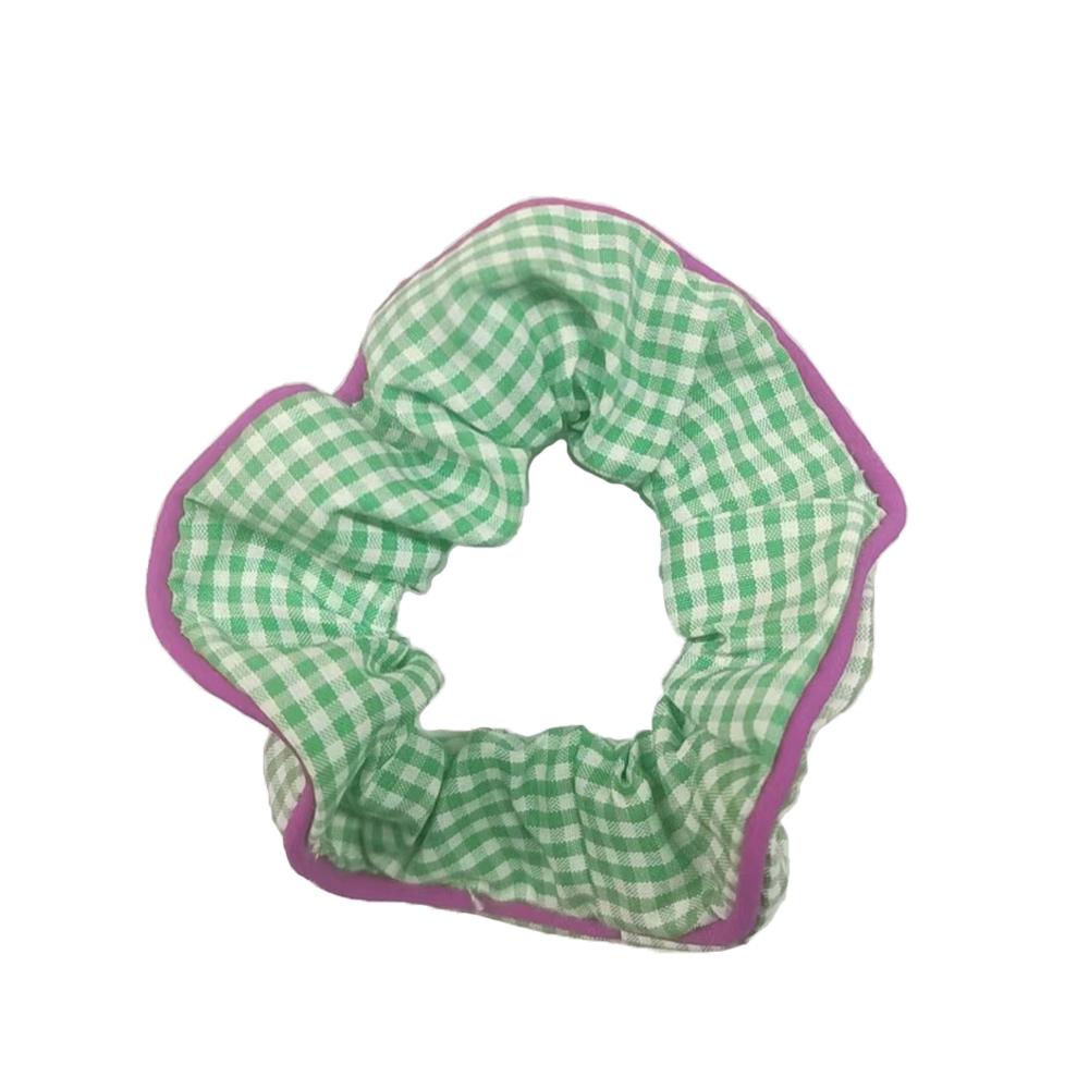 Hair ties with lattice print for women, elastic hair bands with sweet grid, ponytail holder, Harajuku hair accessories for girls