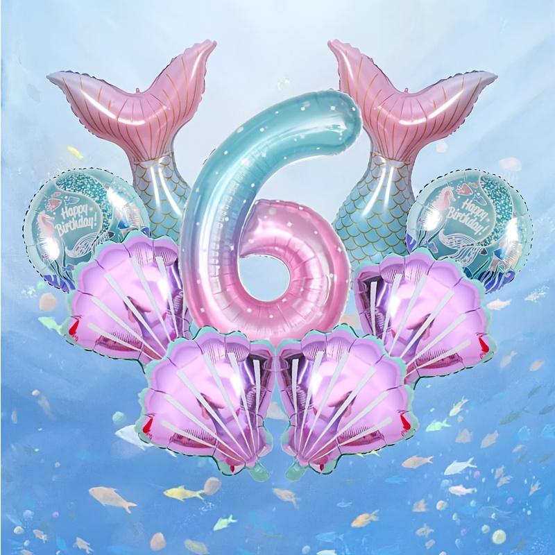 6Pcs mermaid tail shell set suitable for marine theme birthday party decoration supplies summer beach parties wedding decoration