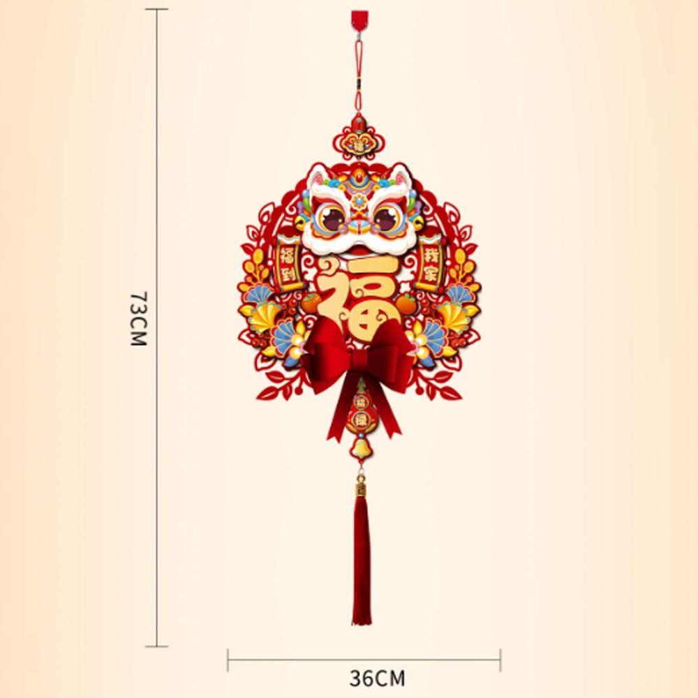 2026 Horse Year Hanging Pendants Chinese Spring Festival Red Lucky Horse Year Wall Ornament Fu Character Door Sticker