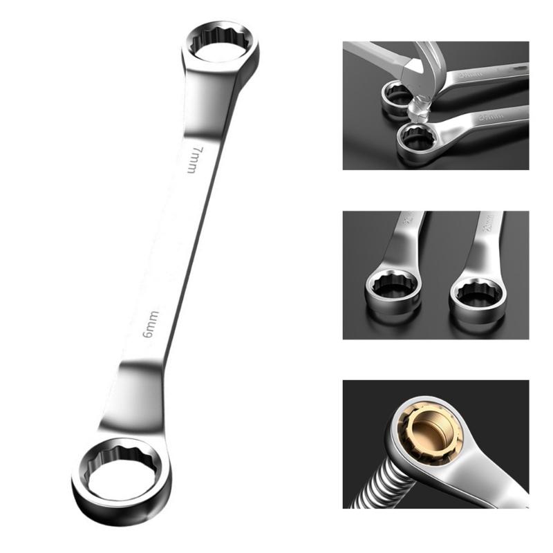 45 Degree Double End Box End Wrench Offset Spanner Garage Workshop Repair Hand Tool Hardened Offset Spanner Tool