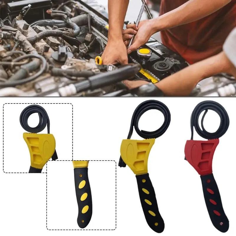 Multifunctional Belt Wrench Adjustable Rubber Strap Jar Wrench Tool Opener Wrench Cartridge Pipe Wre Filter Oil Disassembly6inch