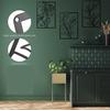 3Pcs Gorgeous Gold & Black Metal Wall Decor: Large Minimalist Modern Boho Art. Abstract Flower & Leaf for Bedroom & Living Room.
