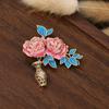 Słodka przypinka do klapy w kształcie kwiatka, inkrustowana błyszczącymi broszkami dla kobiet i dziewcząt, wszechstronny kwiatek do butonierki, akcesoria odzieżowe, prezenty