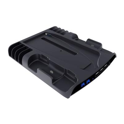 Cooling Stand & Controller Charger for Sony PS5 Slim, Dual Controller Charging Station for Playstation5 Slim, Headset Holder, with 8 Game Slots