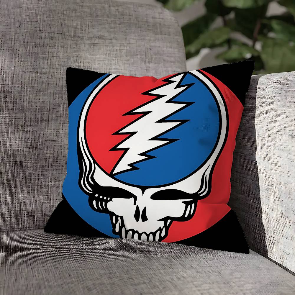 G-Grateful Rock D-Dead Throw Pillow Case For 30x30cm 40x40cm 45x45cm 50x50cm 55x55cm Square Sofa Pillowcase Shell