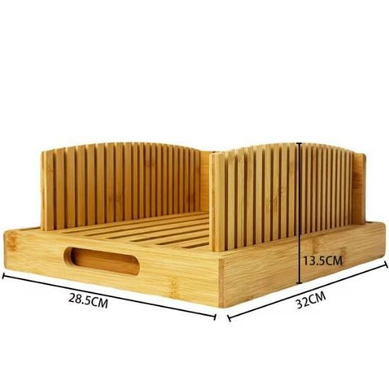 Wooden Bread with Adjustable Thickness - Manual Guide for Homemade Bread Cutting, Sturdy Baking Tool