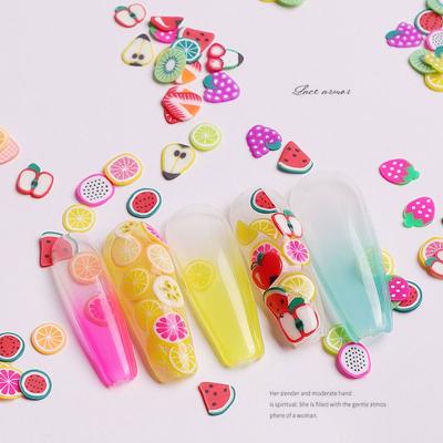 Rhinestones 1000pcs 3D Fruit Flower Slice Fimo Clay Sticker Decoration DIY Nail Art Tips