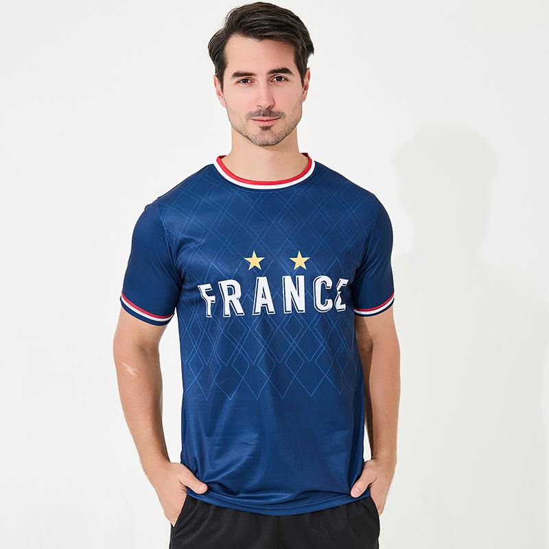 High Quality New Design European Team France Soccer Jersey Custom Quick Drying Football Uniform