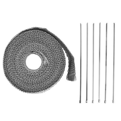 5m Abgas-Hitzeschutz-Isolierband Glasfaser mit Legierungsstahl-Kabelbinder für Auto Motorrad