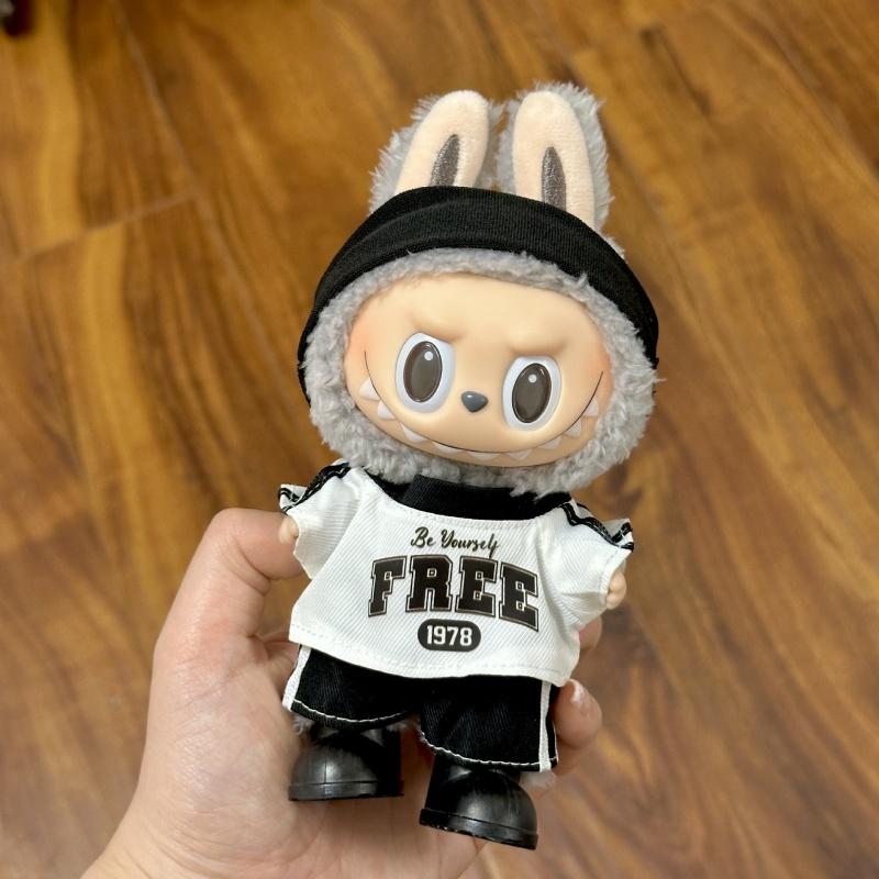 Mini Doll's Clothes Suitable for Labubu Accessories Clothes Cute Overalls No Doll