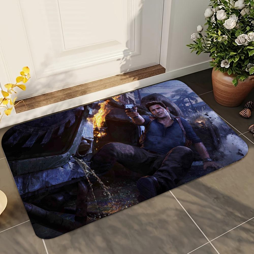 1pc Uncharted Bathroom Absorbent Mats Anti-Slip Mats Home Decor Supplies Carpets Home Kitchen Floor Mats