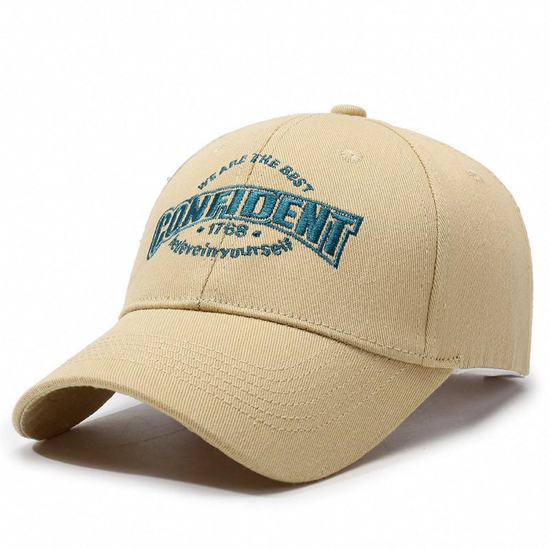 Unisex Cotton Baseball Cap With Embroidered Letters - Short Brim Sun Hat Outdoor Casual Wear