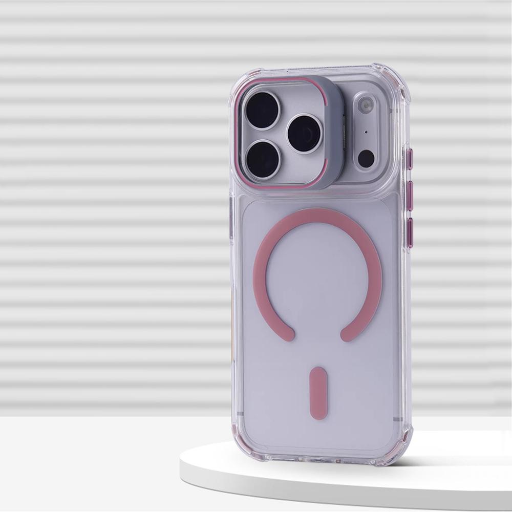 Unsichtbarer Linsenständer Transparente Magnetische Bumper Hülle Für iPhone 17 Air 16 15 14 13 12 Pro Max Für Magsafe Klare Anti-Fall Abdeckung