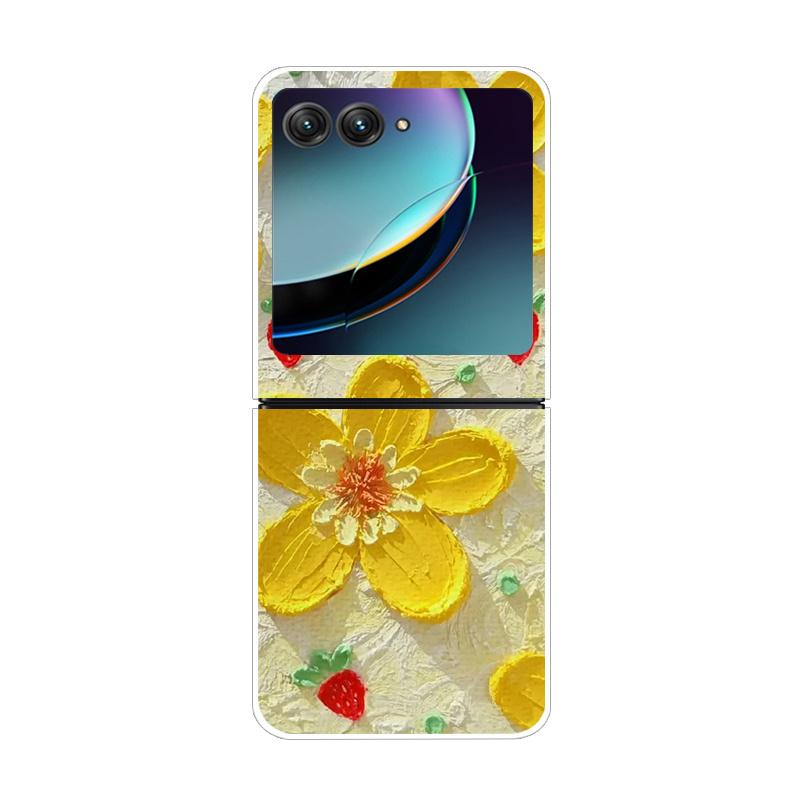 Pouzdro Pro Motorola Razr 40 Ultra Průhledné Pevné Skládací Luxusní Vzor Pro Motorola Moto Razr 40 Ultra Čiré Kryt Razr40 Ultra