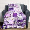 Snoopy'S Purple Adventure Blanket Soft Throw Blanket For Home Bedroom Bed Sofa Travel Office Solid Christmas Blanket