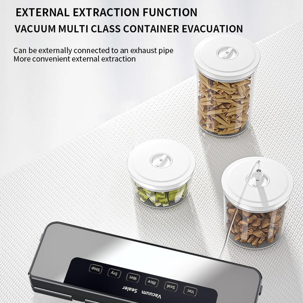 Automatic Vacuum Sealer Home Kitchen Food Saver Sealing Machine with 30 Textured Bags