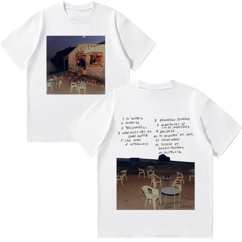 Saiko Natsukashii Yoru T Shirt Rapper SAIKO Album Merch Tee Fashion Hip Hop Oversized Short Sleeve T-shirt Unisex Cotton Y2K Top
