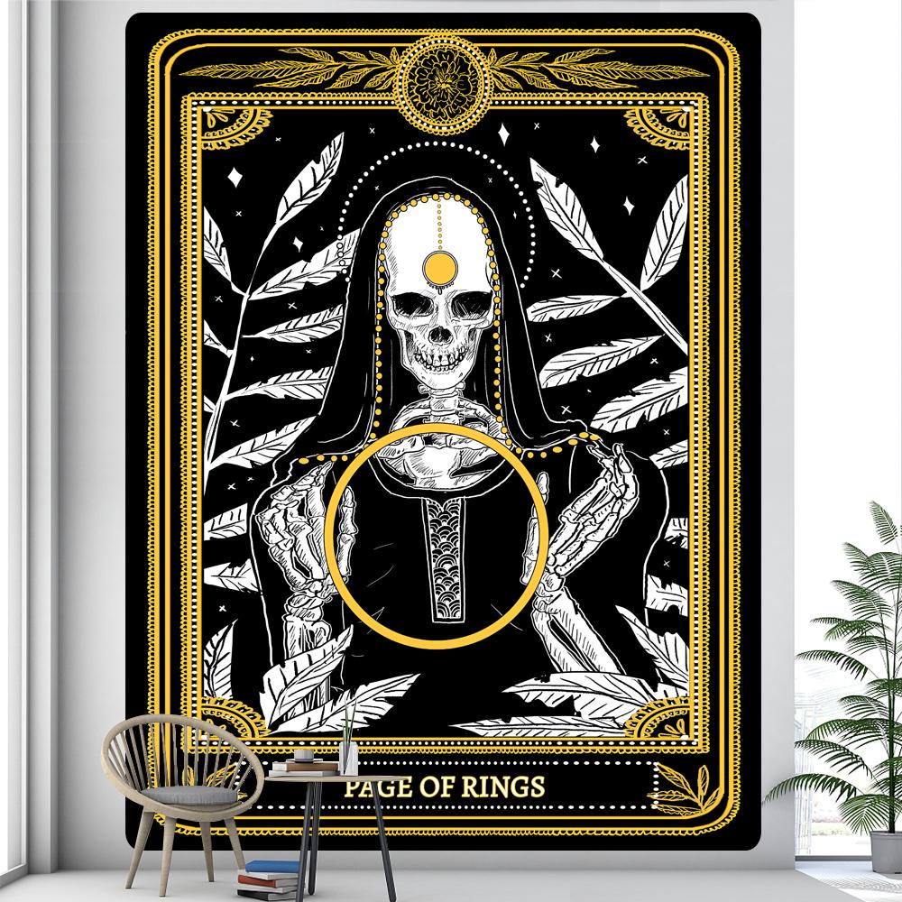 Tarot Psychedelic Scene Art Tapestry Occult Witchcraft Divination Wall Hanging Hippie Boho Decor Bedroom Home Decor