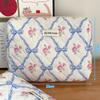 Cute Bow Flower Make-Up Bag Portable Large Capacity Travel Cosmetic Bag Multi-Functional Wash Collection Bag Gifts