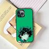 My Hero Academia Izuku Midoriya Phone Case For iPhone 17,16,15,14,13,12,11 Plus,Pro Max,XS,Colored Silver Plated Inside Cover