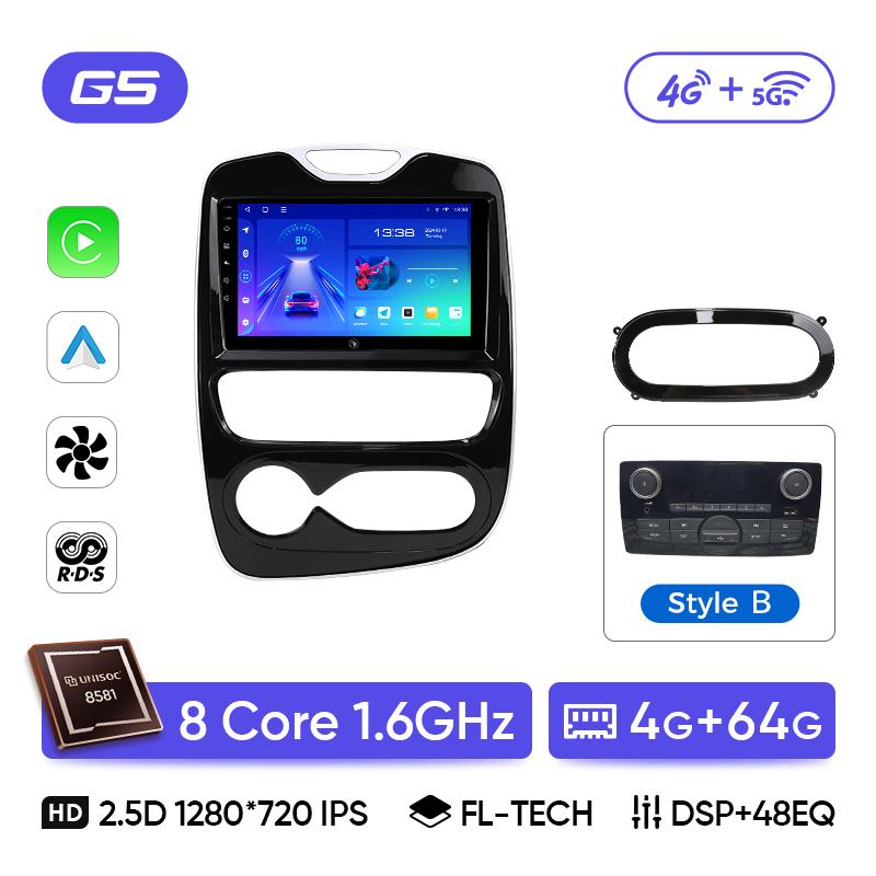 Ainavi Car Radio For Renault Clio 4 2012 - 2018 Wireless Carplay Android Auto Multimedia Player Stereo 2Din 4G Wifi DSP