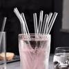 Cannucce in vetro ad alto contenuto borosilicato Cannuccia riutilizzabile ecologica per frullati Cocktail Accessori bar Cannucce con spazzole