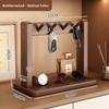 Retro Style  Wood Key Holder Entrance Lway Storage Watch Glass Organizer Simple Modern Design Wooden Crtsmanip
