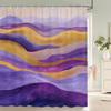 Simple Geometric Printed Shower Curtain Stripe Bath Curtain Polyester Fabric Waterproof Bathroom Curtains with Hooks Bath Screen