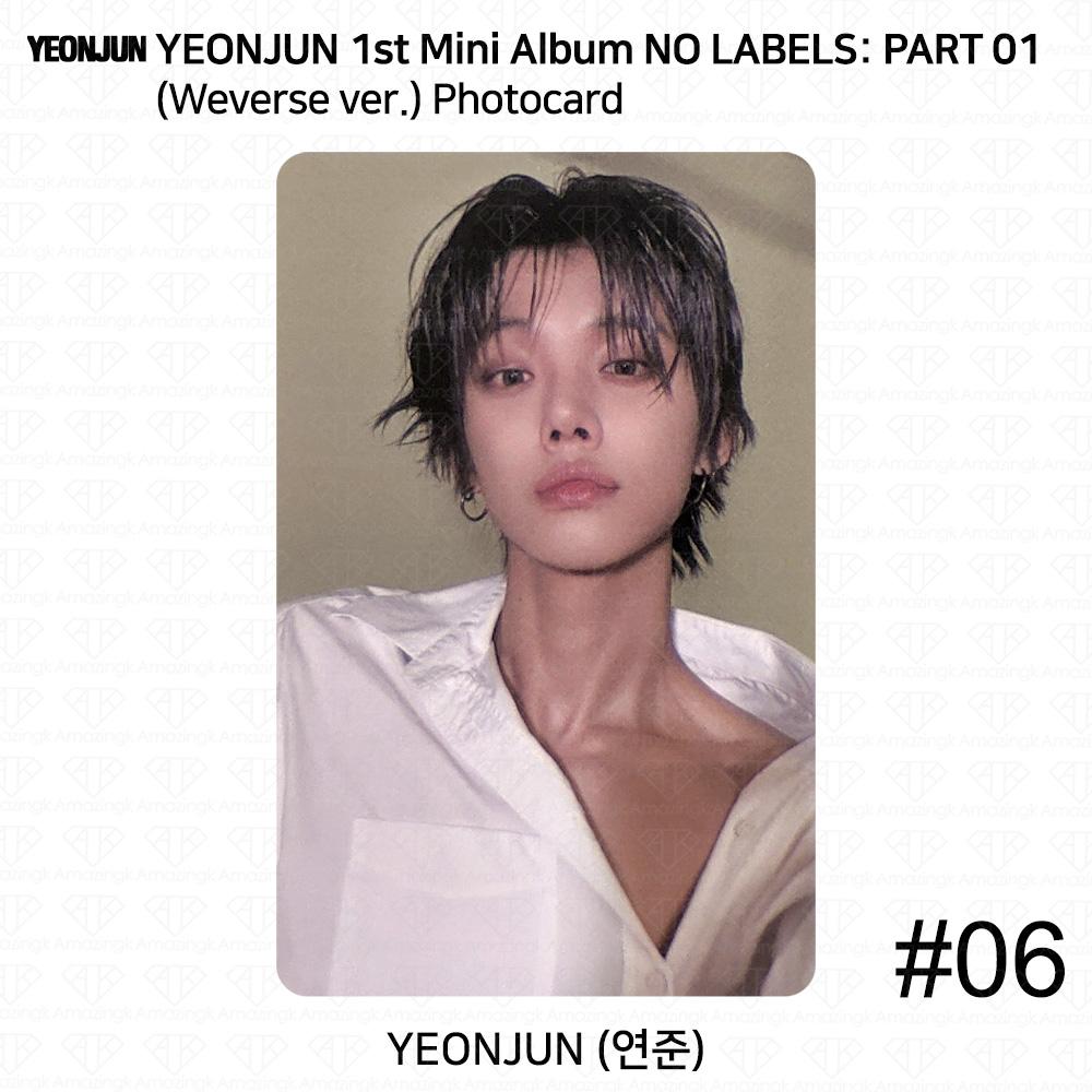 YEONJUN Primul Mini Album FĂRĂ ETICHETE:Partea 01 Weverse/Set-Up C Fotocard Oficial TXT