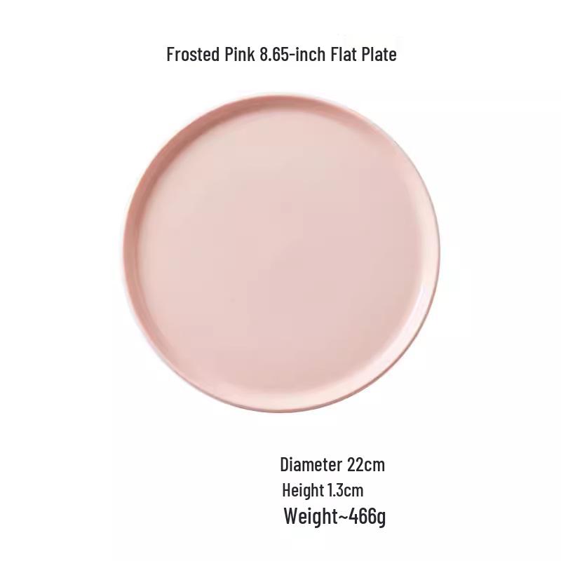 Yunhe Hall Frosted Nordic Ceramic Plate - Steak, Breakfast, Pizza, Dessert Tray