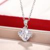 Huitan Brilliant Cubic Zircon Pendant Necklace for Women Minimalist Style Luxury Jewelry for Wedding Simple Stylish Accessories