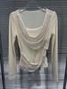 Camiseta de Manga Murciélago con Pedrería Otoño/Invierno 2025: Elegante Top Ajustado para Mujer