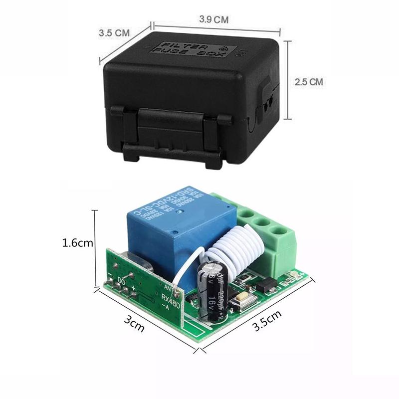 1CH Channel Wireless RF Remote Control Receiver Relay Switch DIY Module 433MHz