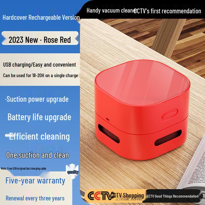 Rechargeable Desktop Vacuum Cleaner for Pencil Shavings - Large Suction, Mini Eraser for Students