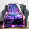 1PC Futuristic Car Blanket Soft Warm All Season Throw for Sofa, Bed, Car, Office Vibrant Colorful Design, Durable & Cozy Gift