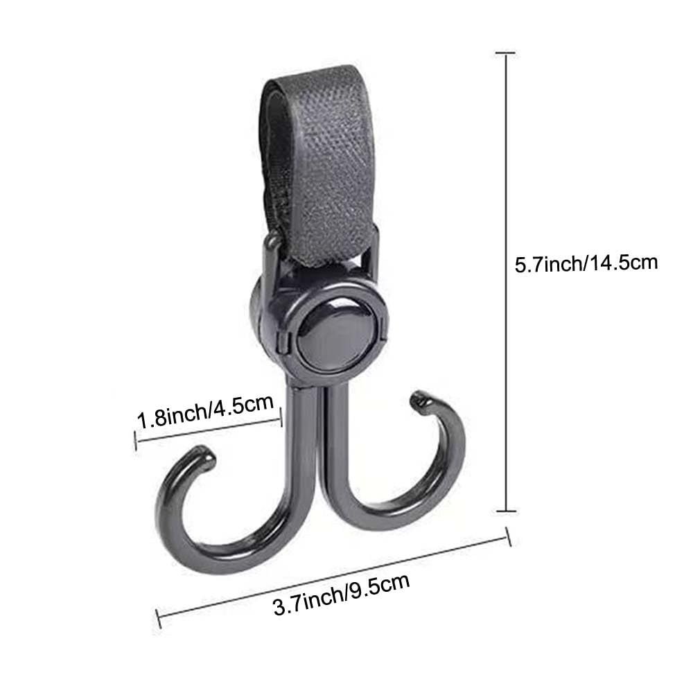 360 Degree Rotating Heavy Duty Handlebar Hanging Clamp On Hanging Hook Stroller Hook Electric Bike