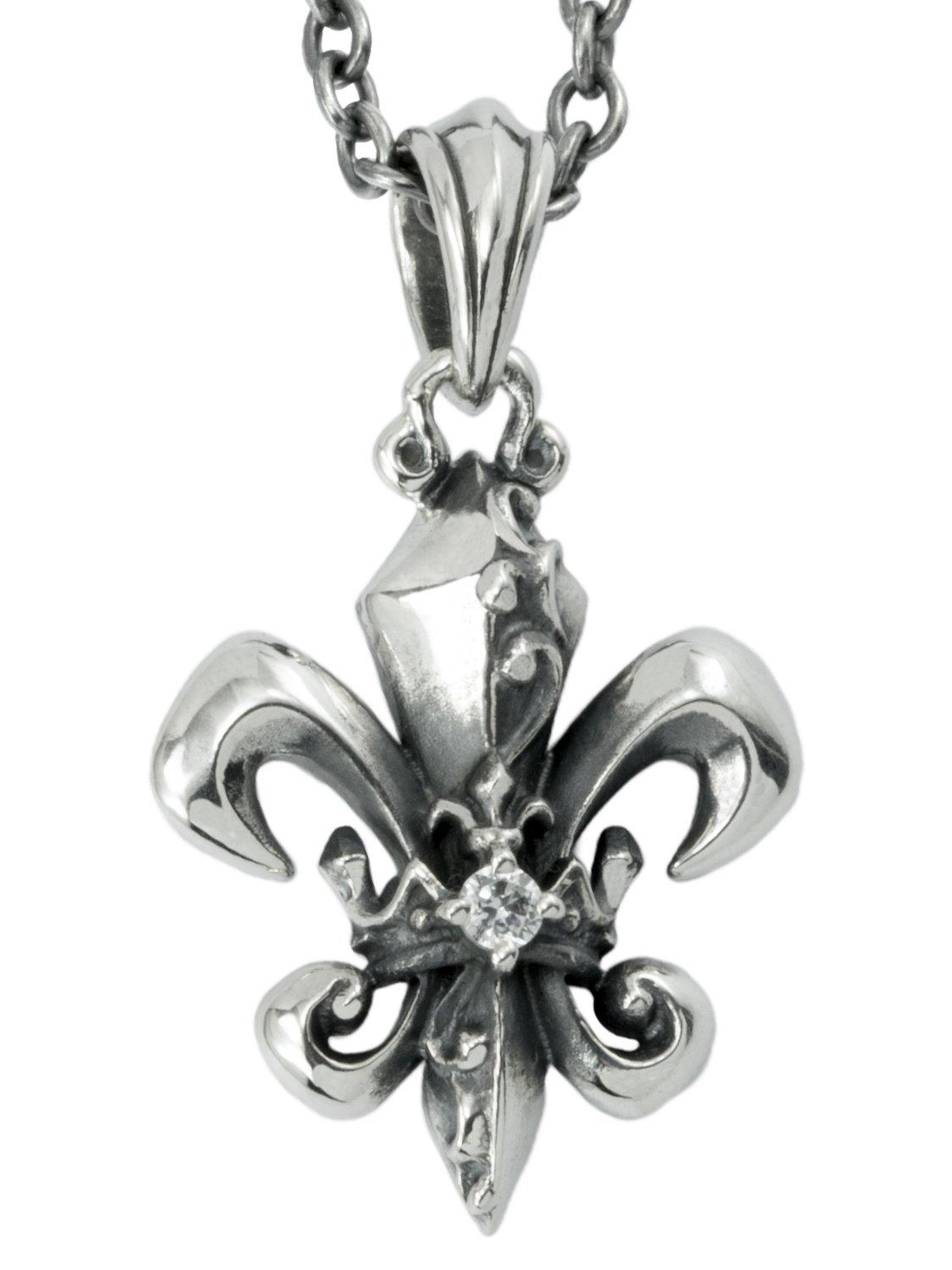 

ARTEMISKINGS Lily Crown Charm Silver Accessories Brand Jewelry Silver 925 Silver Necklace Pendant [Artemis Kings] [Top Only] ak-akp0093 Men s