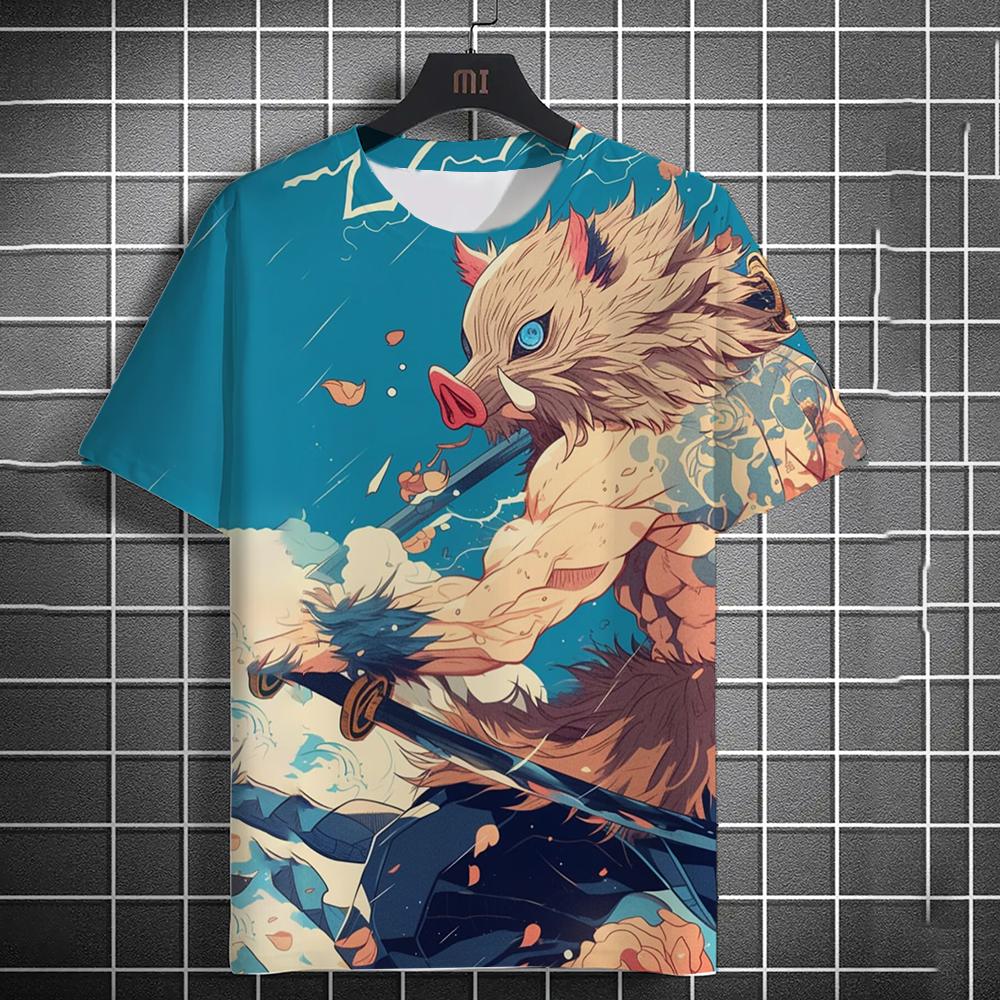 

Новая мужская футболка с 3D-принтом в стиле аниме, модная, повседневная, с коротким рукавом, летняя, с коротким рукавом, новая повседневная футболка 5XL