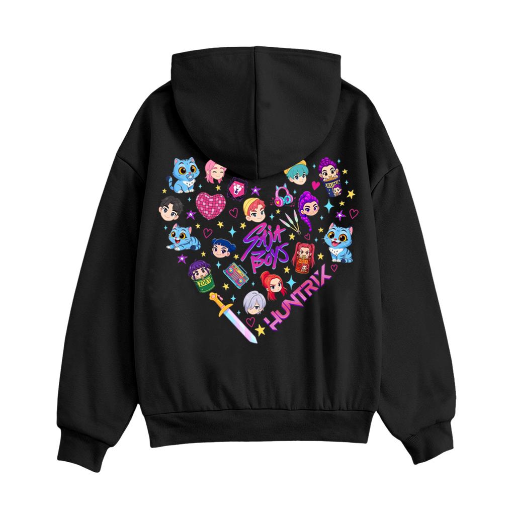 Kids Fashion Women's Lightweight Long Sleeve Zipper Hoodie Printed Hoodie With Pockets