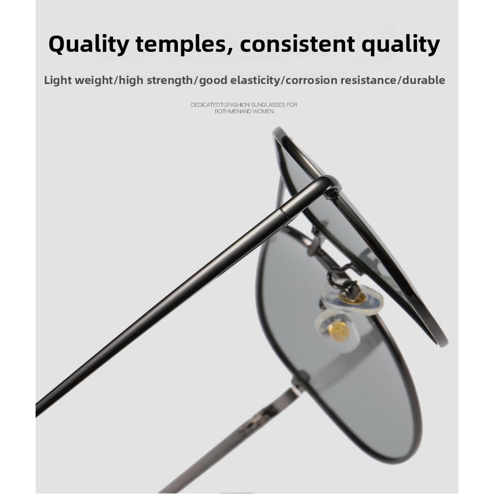 Herren Sonnenbrille mit großem Rahmen, gefederte polarisierte Fahrbrille, Outdoor-Angel-Sonnenbrille, Krötenbrille A103