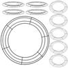 10Pcs Round Iron Wreath Frame Lightweight Compact DIY Floral Wreath Making Tool Metal Wire Ring for Wall Decor Garland