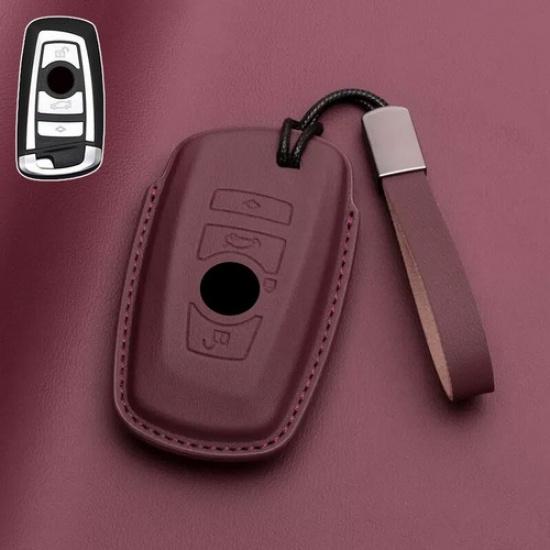 Genuine Leather Car Key Case Cover For BMW X3 X4 X5 X6 1 2 3 4 5 M2 M3 M4 M5 M6